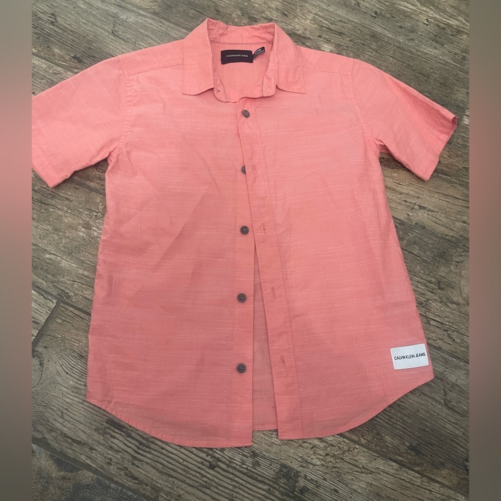 Calvin Klein Jeans Boys Dress Button Down-Size S/8